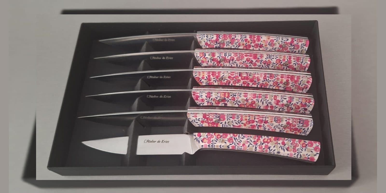 Coffret de 6 couteaux de table Liberty London, Tissu Wiltshire